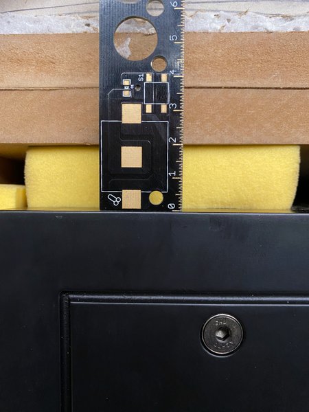 Measuring deflection on individual Sylomer pads to ensure correct loading.
